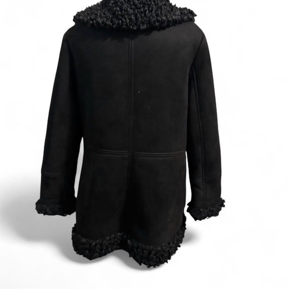 Sam Edelman Black Teddy Jacket with faux fur Trim - Picture 5 of 6